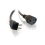 C2G 1.5ft Flat Plug Power Strip Plus - 18 AWG - NEMA 5-15P to NEMA 5-15R - Strömkabel - NEMA 5-15 (hane) till NEMA 5-15 (hona) - 45.72 cm - svart (29804)