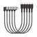 KENSINGTON Charge & Sync USB-C Cable (5-pack) - USB-kabel - USB (hane) vinklad till USB-C (hane) rak - USB 2.0 - 20 V - 3 A - 32.7 cm - svart (paket om 5)