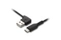 KENSINGTON n Charge & Sync USB-C Cable (5-pack) - USB cable - USB (M) angled to 24 pin USB-C (M) straight - USB 2.0 - 20 V - 3 A - 32.7 cm - black (pack of 5) (K65610WW)