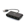 C2G 4-Port USB Hub - USB 2.0 Hub - USB Multiport Hub - 480Mbps - Hubb - 4 x USB 2.0 - skrivbordsmodell