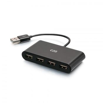 C2G 4-Port USB Hub - USB 2.0 Hub - USB Multiport Hub - 480Mbps - Hubb - 4 x USB 2.0 - skrivbordsmodell (C2G54462)