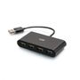 C2G 4-Port USB Hub - USB 2.0 Hub - USB Multiport Hub - 480Mbps - Hubb - 4 x USB 2.0 - skrivbordsmodell (C2G54462)