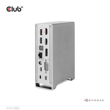 CLUB 3D USB C Gen 2 triple display DP ALT mode with smart PD charging dock with 120W PS (CSV-1568)