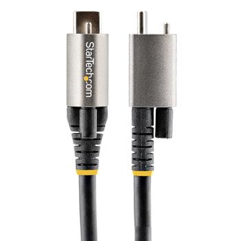 STARTECH StarTech.com 3ft 1m Top Screw Locking USB C Cable 10Gbps, USB 3.1/3.2 Gen 2 Type-C Cable, 100W (5A) Power Delivery Charging, DP Alt Mode, Single Screw Lock, USB-C to C Cord, Charge/ Sync - Thunderbolt  (USB31CCTLKV1M)