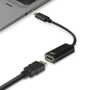 ACT USB-C Male HDMI-adapter HDMI Female AC7305 Zwart 15 cm (AC7305)