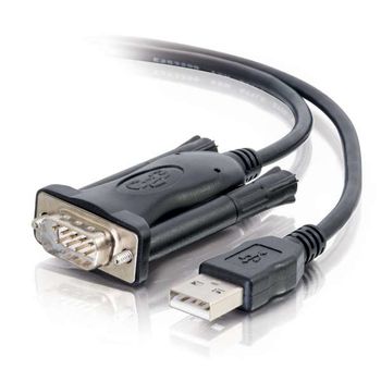 C2G G Serial RS232 Adapter Cable - USB / serial cable - USB (M) to DB-9 (M) - 1.5 m - black (86887)