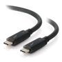 C2G G 0.5m Thunderbolt 3 Cable (40Gbps) - Thunderbolt Cable 4K - Black - Thunderbolt cable - 24 pin USB-C (M) to 24 pin USB-C (M) - Thunderbolt 3 - 30 V - 50 cm - 4K support - black (88837)