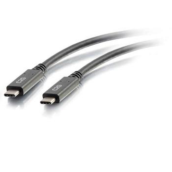 C2G G 0.9m (3ft) USB C Cable - USB 3.1 (3A) - M/M USB Type C Cable - Black - USB cable - 24 pin USB-C (M) to 24 pin USB-C (M) - USB 3.1 Gen 1 - 3 A - 90 cm - black (88830)