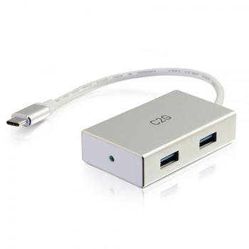 C2G USB-C Hub with 4 USB-A Ports - Hubb - 4 x USB 3.1 - skrivbordsmodell (89153)