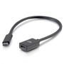C2G 1ft USB C M/F Cable Extension 10G 3A (88657)