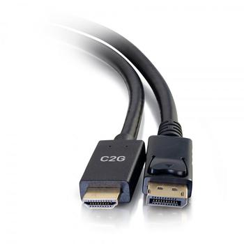 C2G G 3ft DisplayPort Male to HDMI Male Passive Adapter Cable - 4K 30Hz - Adapter - DisplayPort male to HDMI male - 90 cm - black - passive, 4K support (84432)