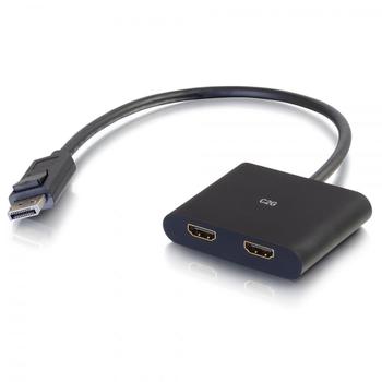 C2G DisplayPort 1.2 to Dual HDMI MST Hub - Video-/ ljudomkopplare - 2 x HDMI - skrivbordsmodell (84293)