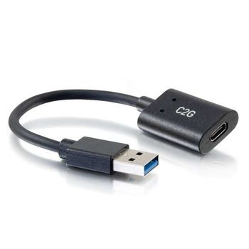 C2G G USB C to USB Adapter - SuperSpeed USB Adapter - 5Gbps - F/M - USB adapter - 24 pin USB-C (F) reversible to USB Type A (M) - USB 3.0 - 15.2 cm - molded - black (54428)