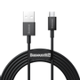 BASEUS Superior Fast Charge USB-A to Micro-USB Cable, 2A, 2m - Black