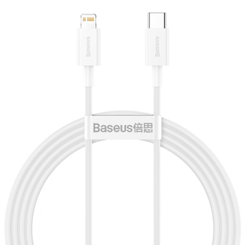 BASEUS Superior Fast Charge USB-C to Lightning Cable, 20W, 1.5m - White (CATLYS-B02)