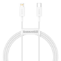 BASEUS Superior Series Cable USB-C to Lightning 20W PD 1m (white)