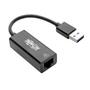 TRIPP LITE e USB 3.0 SuperSpeed to Gigabit Ethernet Adapter RJ45 10/ 100/ 1000 Mbps - Network adapter - USB 3.0 - Gigabit Ethernet - black (U336-000-R)