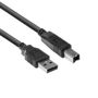 ACT USB2 Kabel A-B -  1,0 m A-B USB Kabel Sort (SB2401)