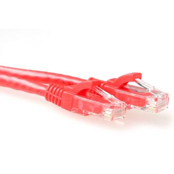 ACT Red 0.5 meter U/UTP CAT6A patch cable snagless with RJ45 connectors (IB2500)
