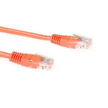 ACT Orange 0.5 meter U/UTP CAT6 patch cable with RJ45 connectors (IB1500)