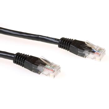 ACT UTP Patch Cat.6 -  1 meter Sort Nettverkskabel 10-100-1000Mbps (IB8901)