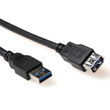 ACT USB3 Kabel A-A -  1,0 m skjøt A-A USB skjøtekabel Sort (SB3041)