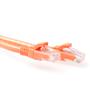 ACT Orange 0.5 meter U/UTP CAT6A patch cable snagless with RJ45 connectors