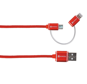 SKROSS RED 2in1 Charge'n Sync Micro USB & Lightning Cable (2700260)