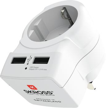 SKROSS Country Adapter - Europe to UK, USB (1500280)