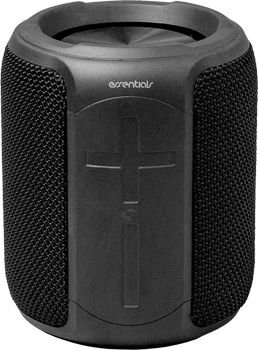 Essentials waterproof Bluetooth speaker, 2x 5 W, IPX7, mic, black (ESS-008)
