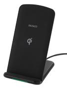 DELTACO wireless quick charger with angled stand, Qi-certified, 10W