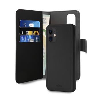 PURO iPhone 12 Mini EcoLeather Wallet Detach. Black (IPC1254BOOKC3BLK)