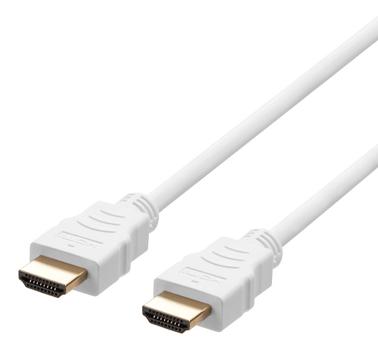 DELTACO HDMI A Male-A Male UH Speed Certified 2.1 3m White (HU-30A-R)