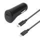 Essentials Car charger 20W, USB-C-Lightning cable, 1m, Black