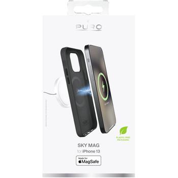PURO iPhone 13 SKYMAG Cover Leather Look, Black (IPC1361SKYMAGBLK)