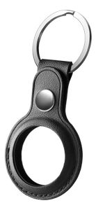 DELTACO Apple AirTag case, keychain, vegan leather, black (MCASE-TAG10)