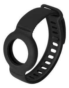 DELTACO Apple AirTag silicone wristband,  black (MCASE-TAG16)