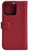 ESSENTIALS iPhone 13 Pro leather wallet, detachable, Red