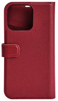 Essentials iPhone 13 Pro leather wallet, detachable,  Red (1110572)