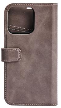 Essentials iPhone 13 Pro leather wallet, detachable,  Grey (1110573)