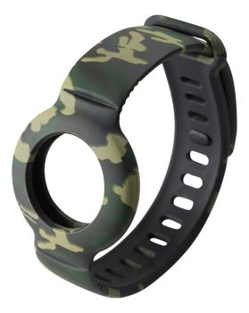 DELTACO Apple AirTag silicone wristband,  camouflage (MCASE-TAG18)