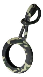 DELTACO Apple AirTag case, silicone, hanger, camouflage (MCASE-TAG15)
