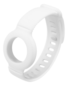 DELTACO Apple AirTag silicone wristband,  white (MCASE-TAG17)