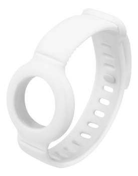 DELTACO Apple AirTag silicone wristband,  white (MCASE-TAG17)