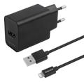 Essentials Wall Charger 12W, USB-A Light. MFi, Cable 1m,Black