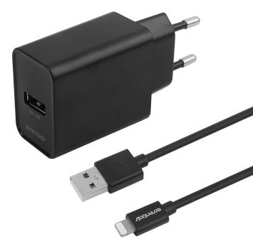Essentials Wall Charger 12W, USB-A Light. MFi, Cable 1m,Black (1110626)