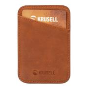 KRUSELL iPhone MagSafe Wallet Leather, Cognac