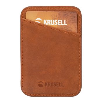KRUSELL iPhone MagSafe Wallet Leather, Cognac (62407)