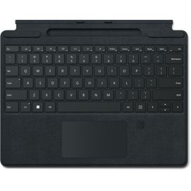 MICROSOFT t Surface Pro Signature Keyboard with Fingerprint Reader - Keyboard - with touchpad, accelerometer,  Surface Slim Pen 2 storage and charging tray - QWERTY - UK - black - commercial - for Surface Pro 8 (8XG-00003)