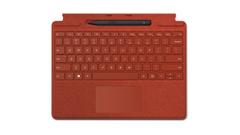 MICROSOFT PRO 8 AND X SIG TYPE COVER + PEN BUNDLE NORDIC POPPY RED PERP